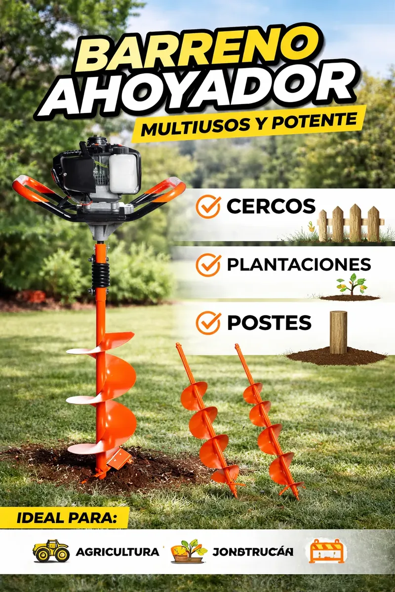 Ahoyador Ritcher 60cc con 3 Brocas WK-EA-60-3B Wulkan