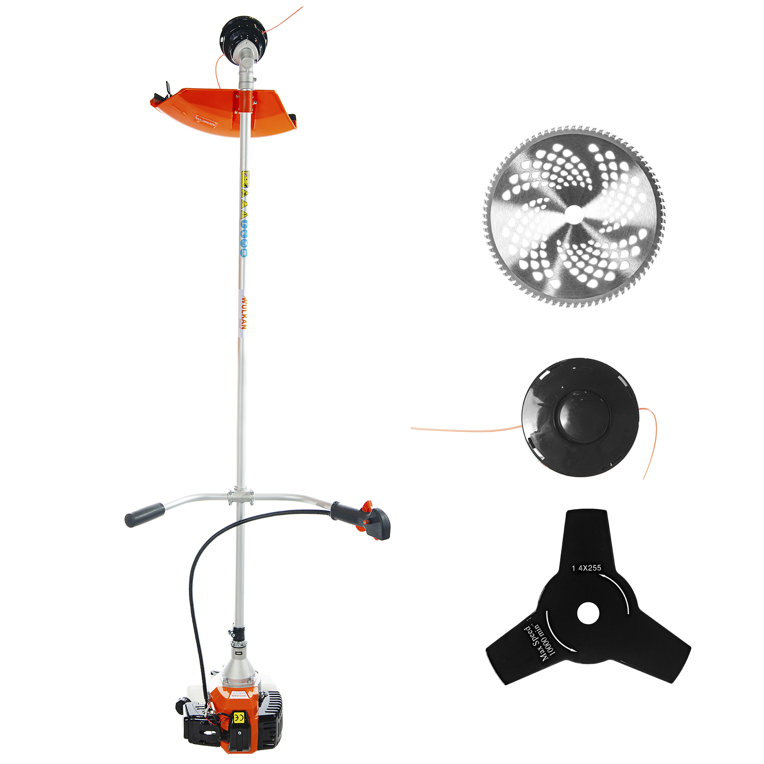Desbrozadora 52cc con 3 Accesorios WK-BC-52-3A Wulkan