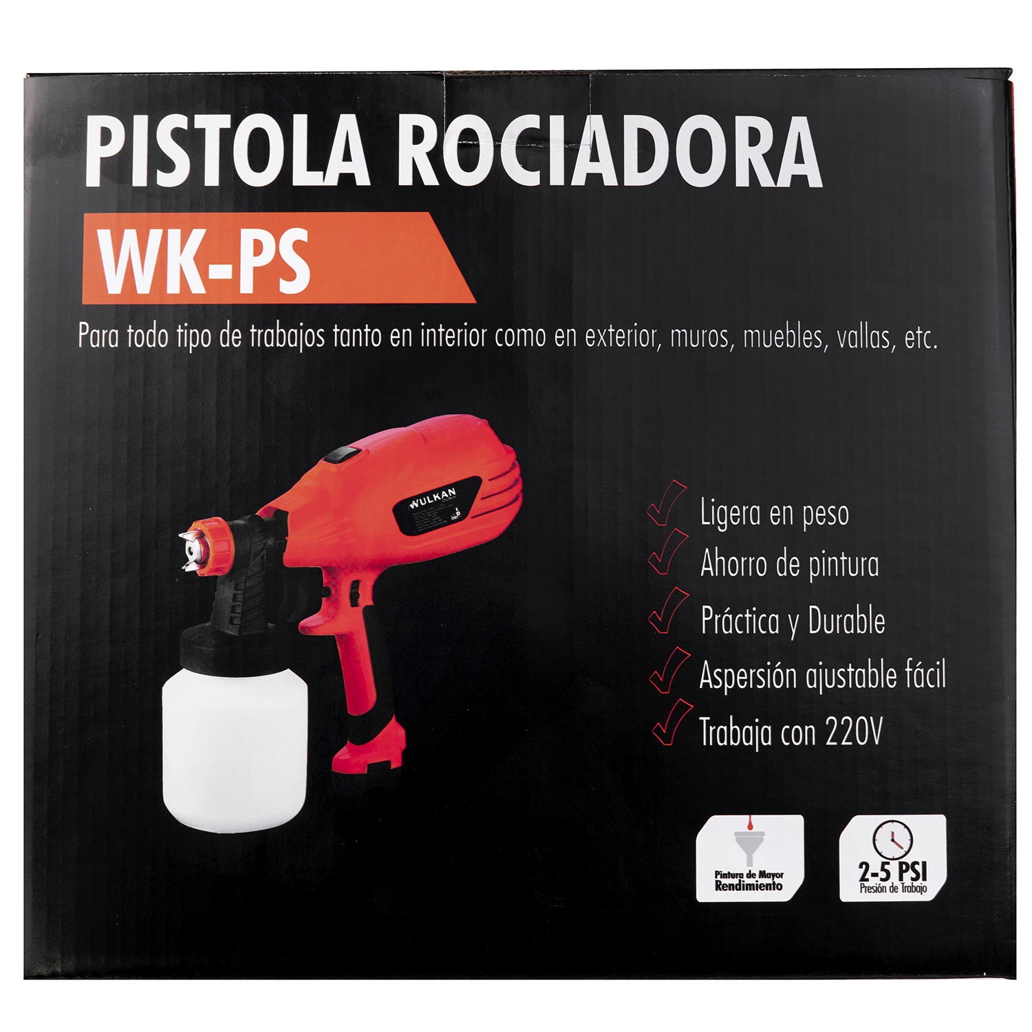 Pistola Rociadora Eléctrica 220V WK-PS Wulkan