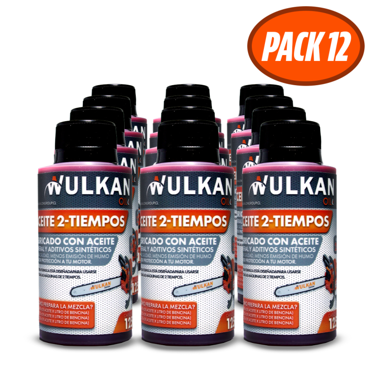 Aceite 2 Tiempos 125cc Pack 12unds WK-AC-2T-125 Wulkan